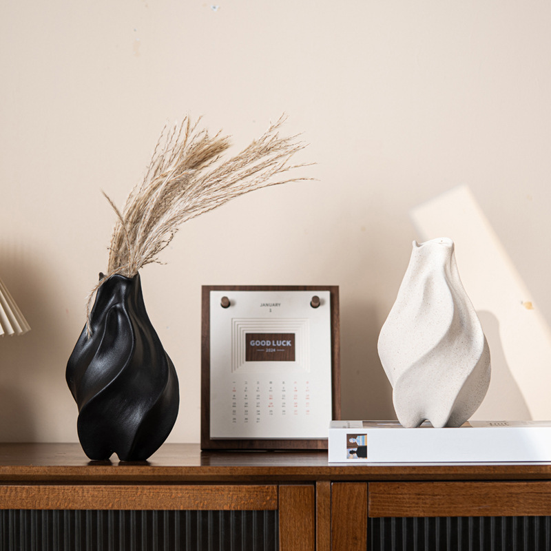 Damon European style water drop rotating ceramic vase retro pastoral style homestay TV cabinet home decorations