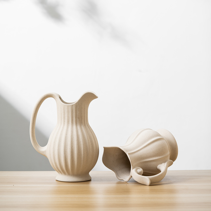 New style kettle ceramic vase hydroponic flower arrangement home soft decoration simple glaze